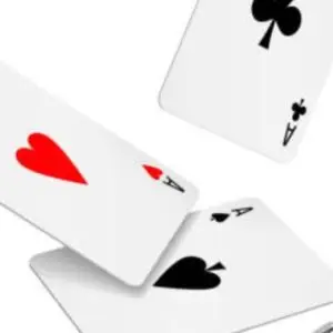 playing cards showing 3 aces
