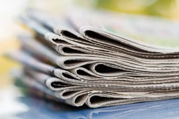stack of newspapers